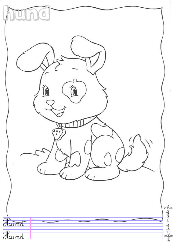 coloriage chien 1